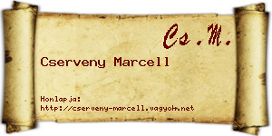 Cserveny Marcell névjegykártya