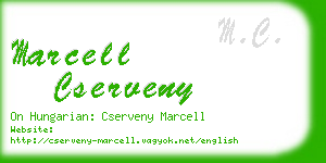 marcell cserveny business card
